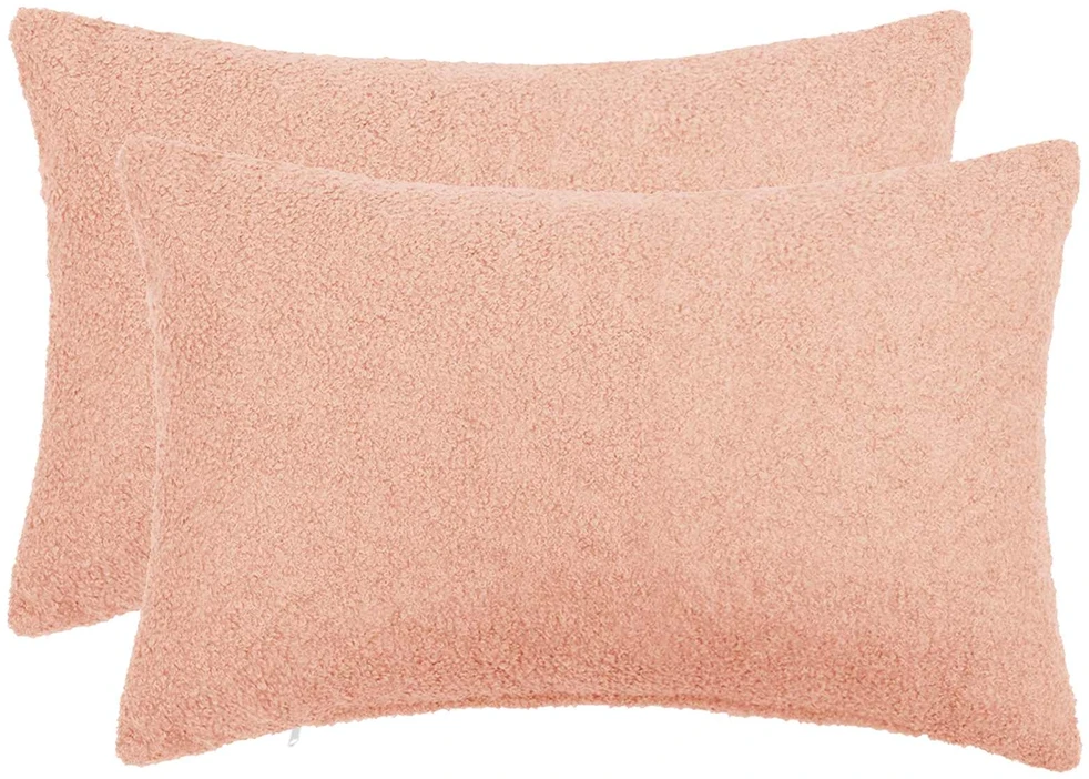 Pagalvėlės užvalkalas 2 pcs HEERLEN Rožinė 50 x 80 cm Bouclé