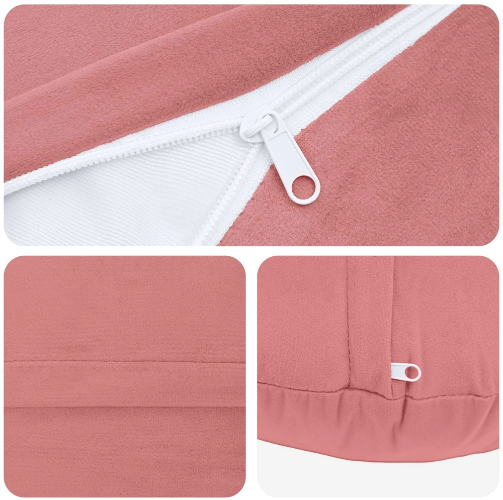 Pagalvėlės užvalkalas 2 pcs HEERLEN Rožinė Ø 40 cm Aksomas