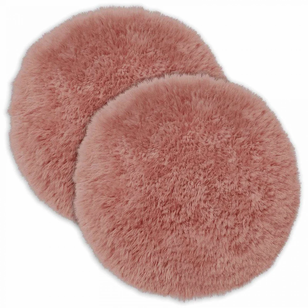 Pagalvėlės užvalkalas 2 pcs HEERLEN Rožinė Ø 40 cm PV pūkinis