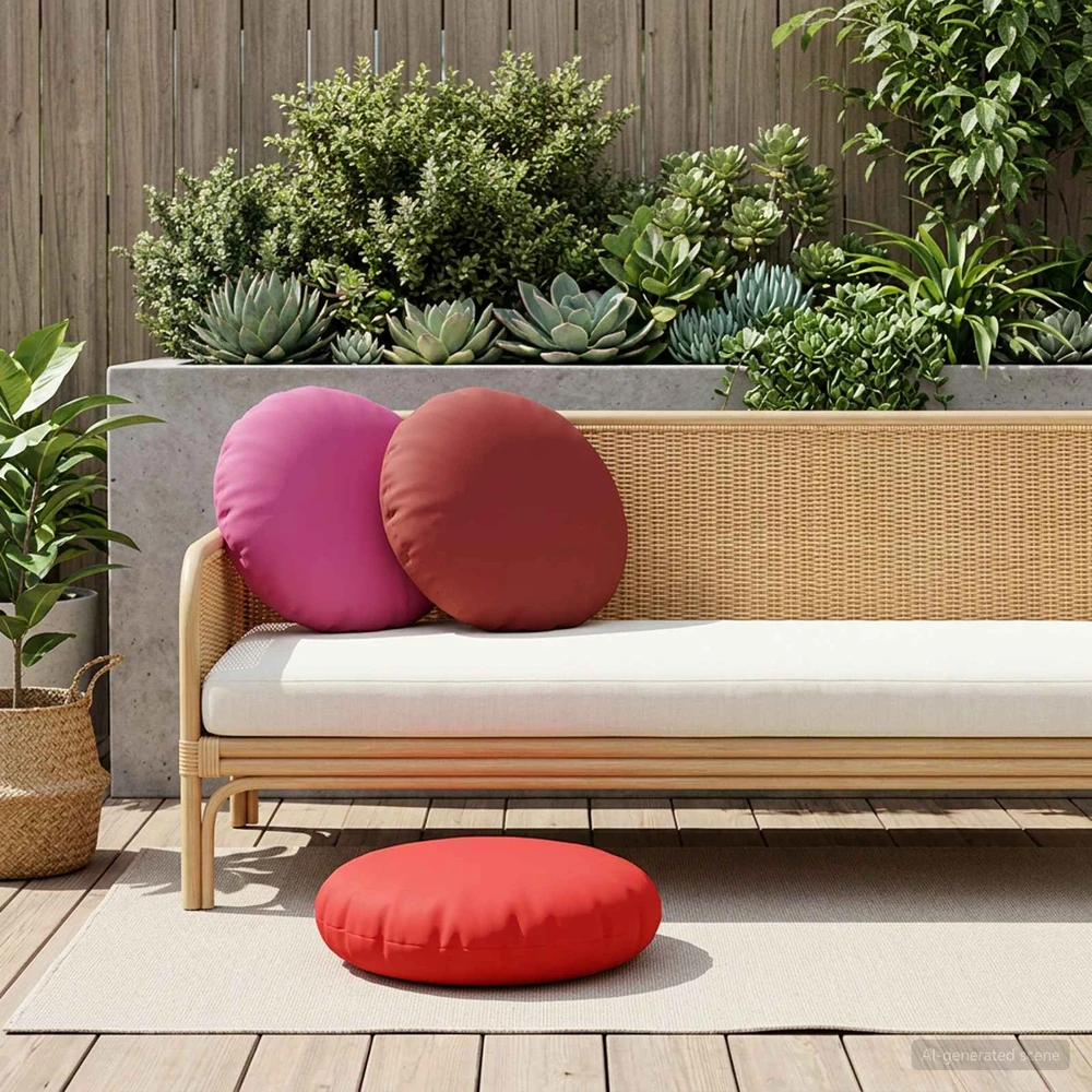 Pagalvėlės užvalkalas 2 pcs HEERLEN Rožinė Ø 50 cm Poliesteris