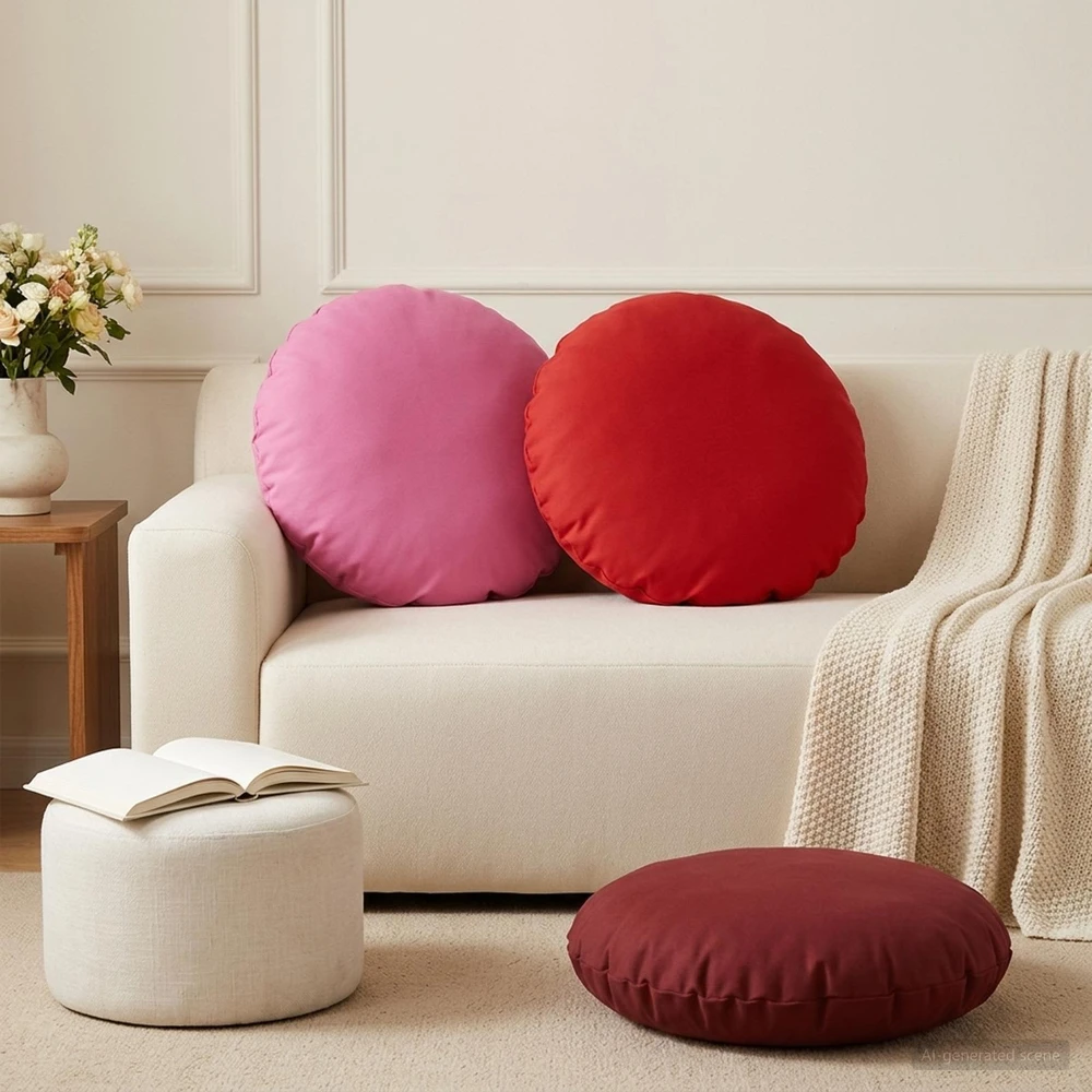 Pagalvėlės užvalkalas 2 pcs HEERLEN Rožinė Ø 50 cm Poliesteris