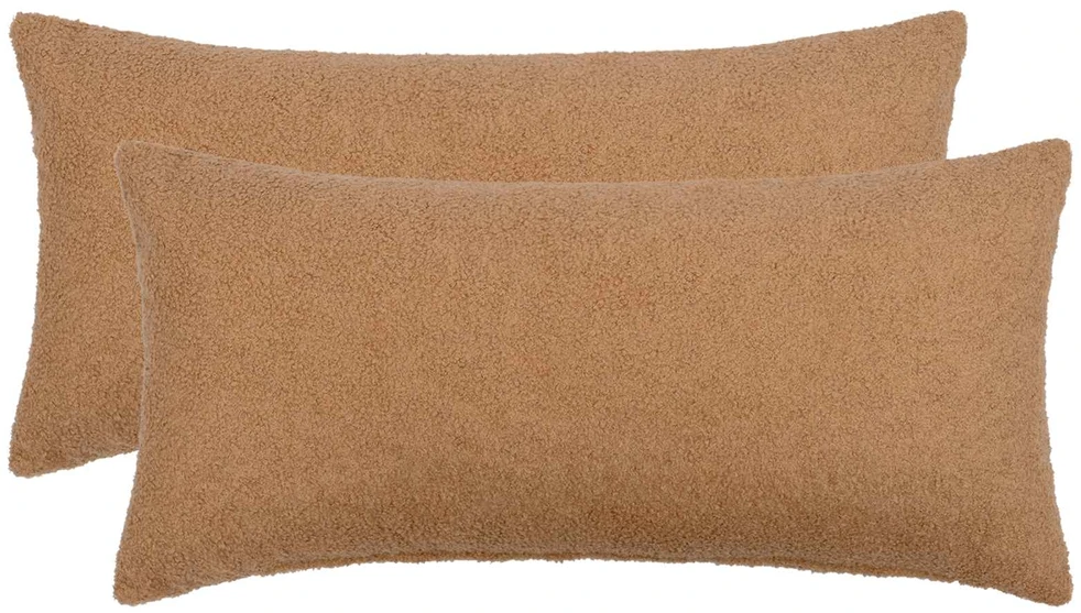 Pagalvėlės užvalkalas 2 pcs HEERLEN Smėlio 40 x 80 cm Bouclé