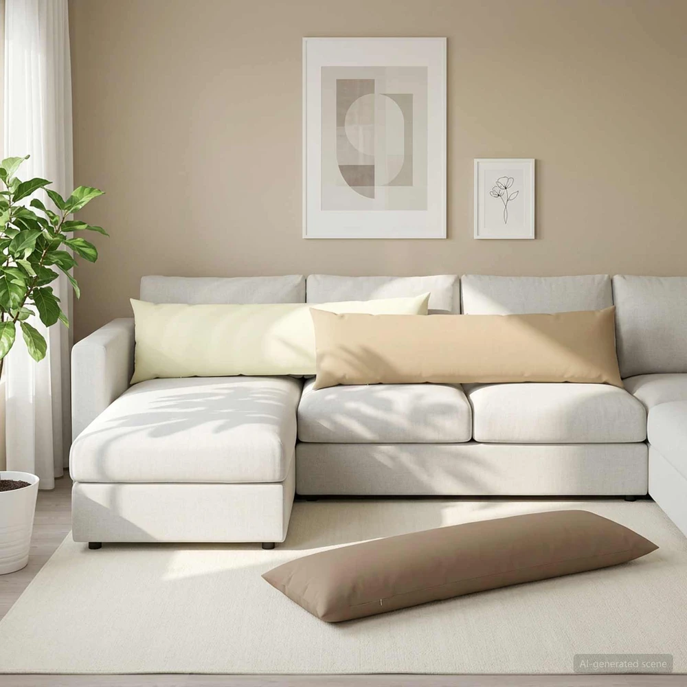 Pagalvėlės užvalkalas 2 pcs HEERLEN Smėlio 40 x 145 cm