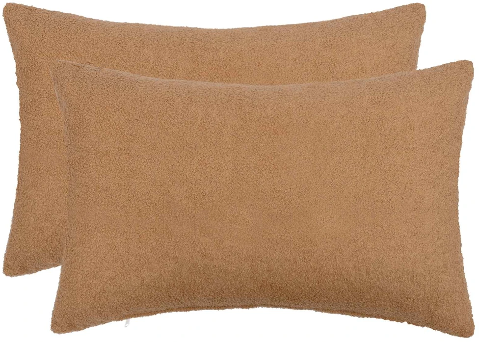 Pagalvėlės užvalkalas 2 pcs HEERLEN Smėlio 50 x 75 cm Bouclé