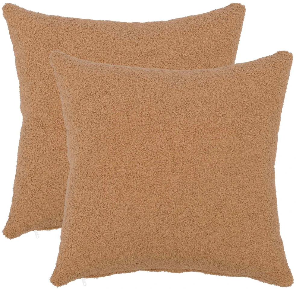 Pagalvėlės užvalkalas 2 pcs HEERLEN Smėlio 45 x 45 cm Bouclé