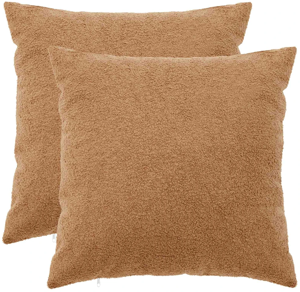 Pagalvėlės užvalkalas 2 pcs HEERLEN Smėlio 65 x 65 cm Bouclé