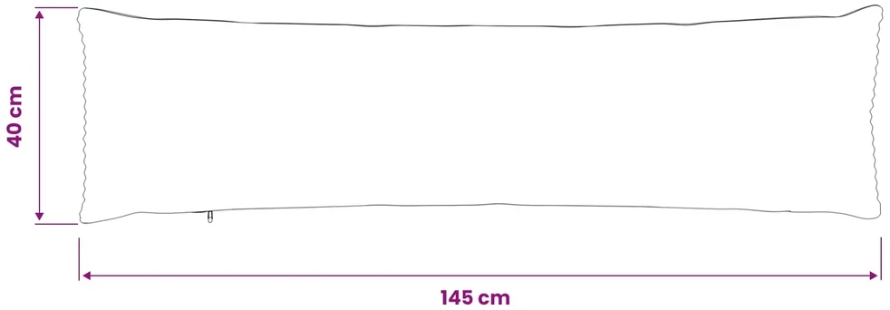 Pagalvėlės užvalkalas 2 pcs HEERLEN Šviesiai pilka 40 x 145 cm