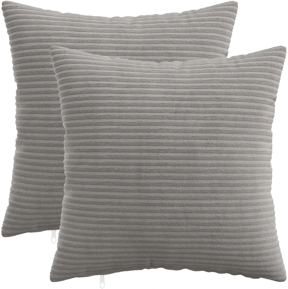 Pagalvėlės užvalkalas 2 pcs HEERLEN Šviesiai pilka 50 x 50 cm