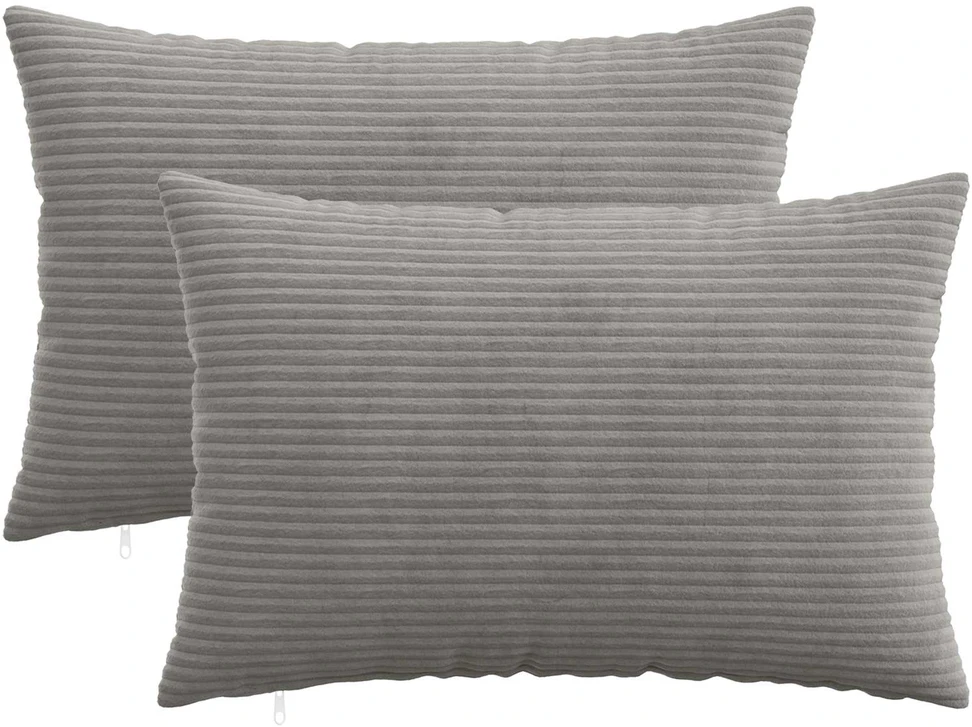Pagalvėlės užvalkalas 2 pcs HEERLEN Šviesiai pilka 50 x 75 cm