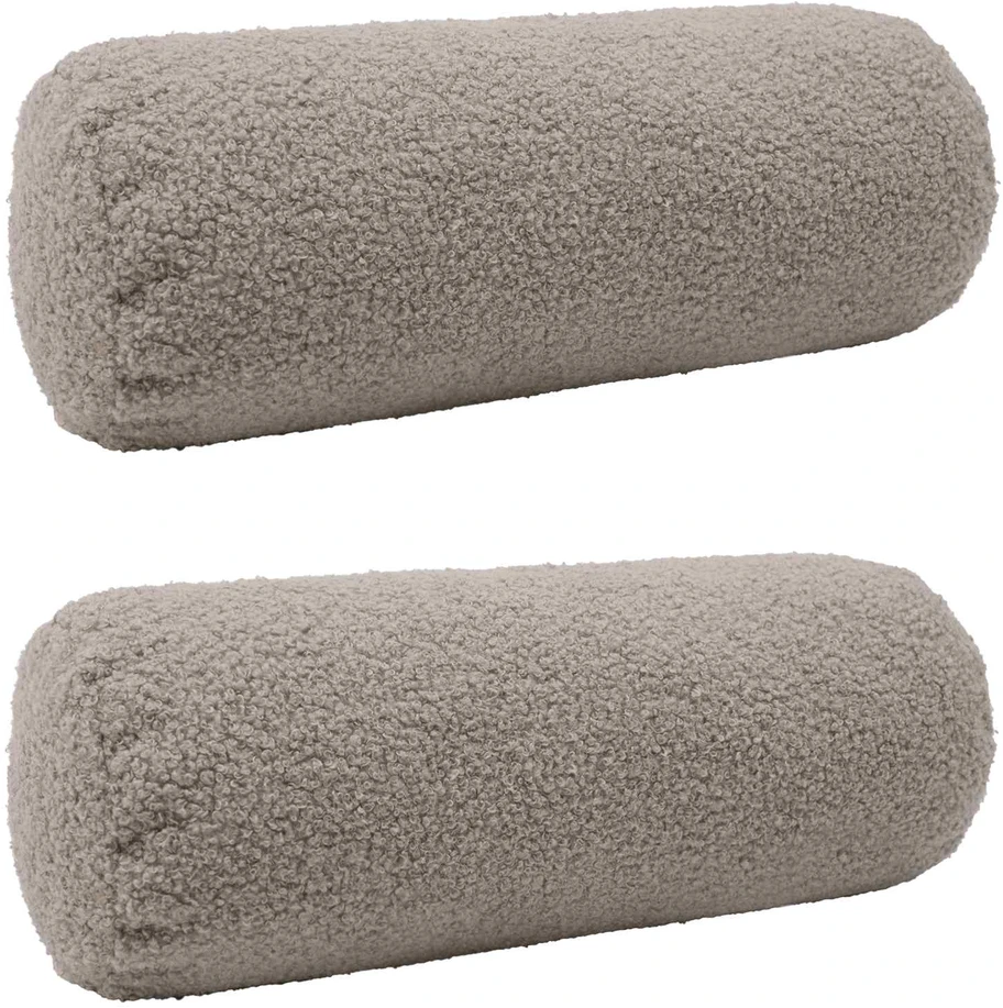 Pagalvėlės užvalkalas 2 pcs HEERLEN Šviesiai pilka Ø 15 x 40 cm