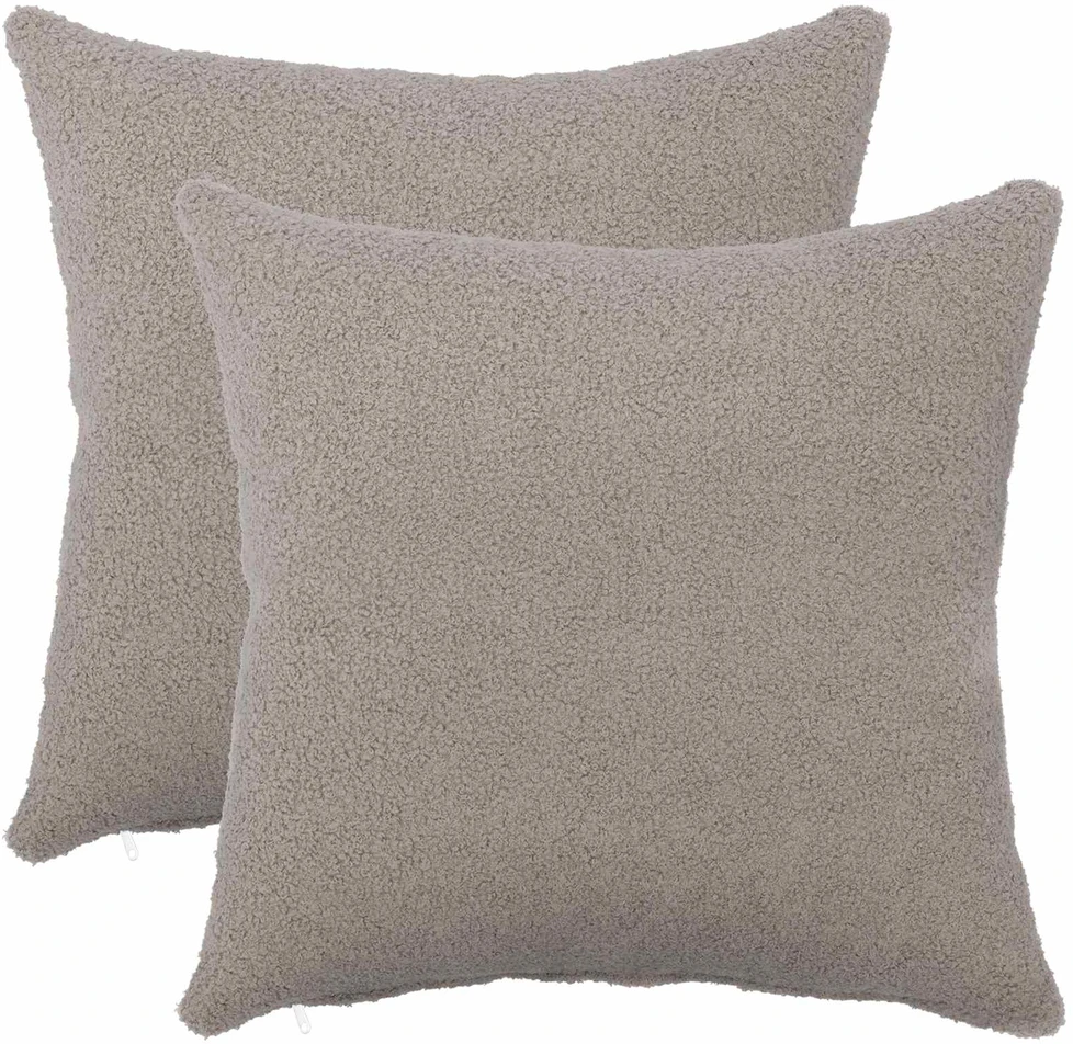 Pagalvėlės užvalkalas 2 pcs HEERLEN Šviesiai pilka 50 x 50 cm