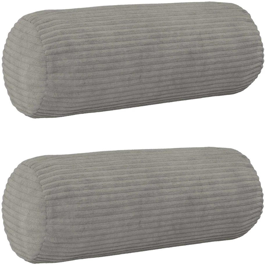 Pagalvėlės užvalkalas 2 pcs HEERLEN Šviesiai pilka Ø 15 x 40 cm
