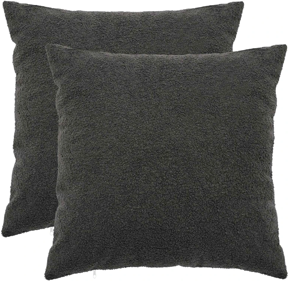 Pagalvėlės užvalkalas 2 pcs HEERLEN Tamsiai pilka 80 x 80 cm