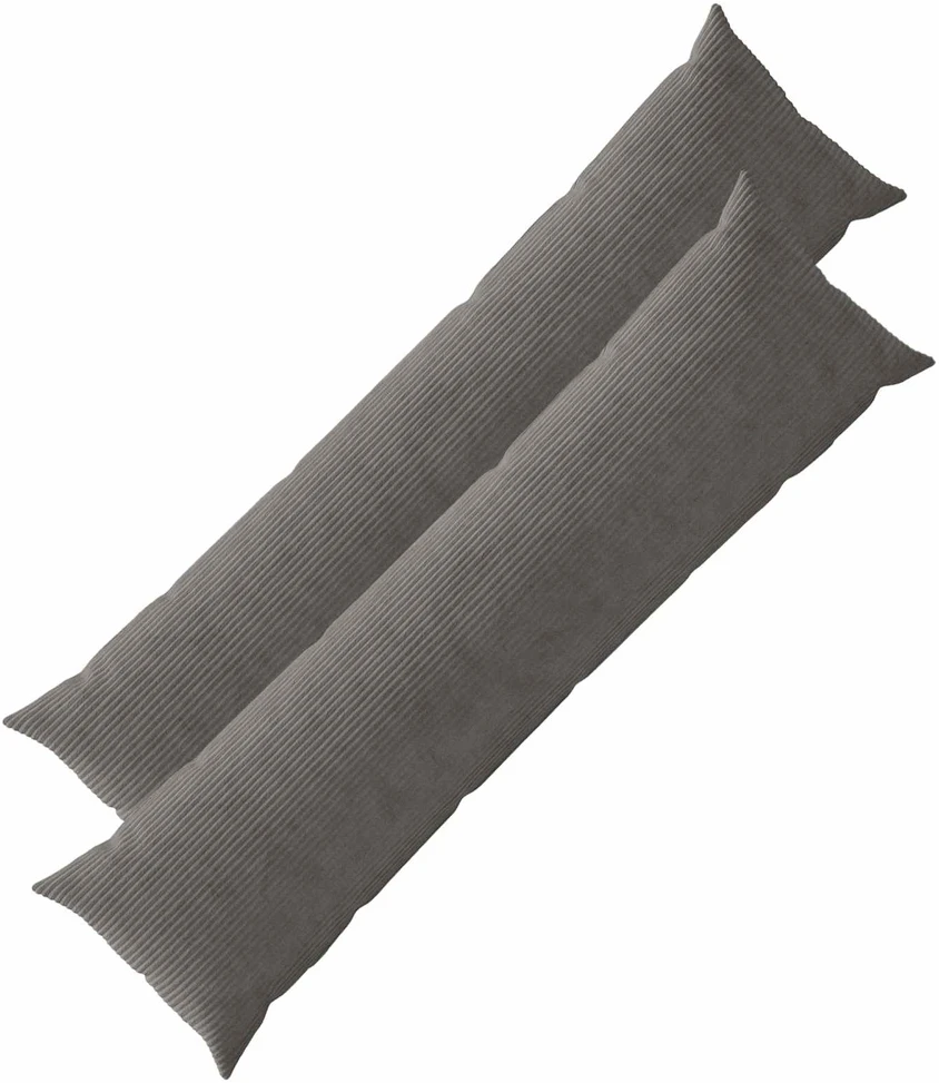 Pagalvėlės užvalkalas 2 pcs HEERLEN Tamsiai pilka 40 x 145 cm