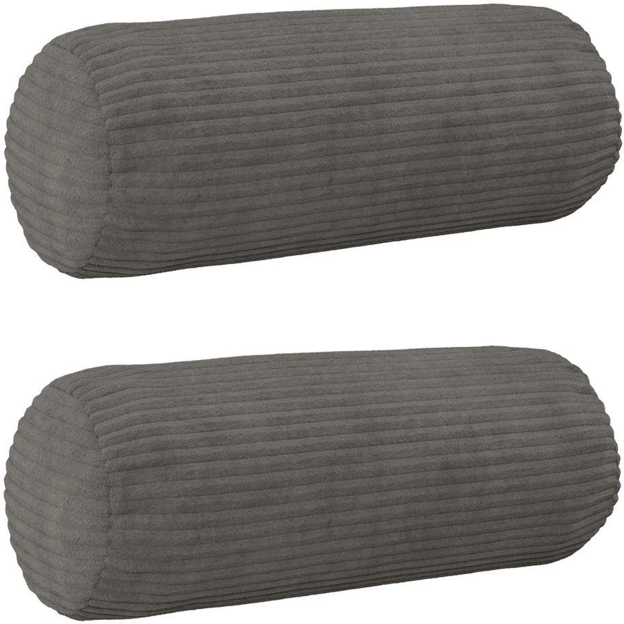 Pagalvėlės užvalkalas 2 pcs HEERLEN Tamsiai pilka Ø 15 x 40 cm