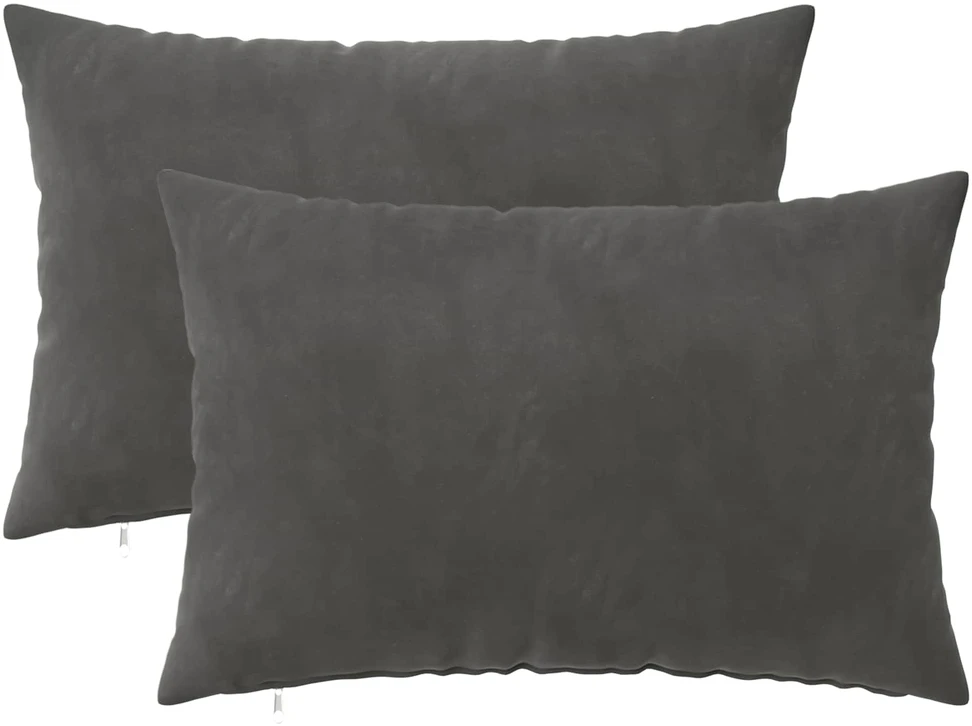Pagalvėlės užvalkalas 2 pcs HEERLEN Tamsiai pilka 50 x 80 cm