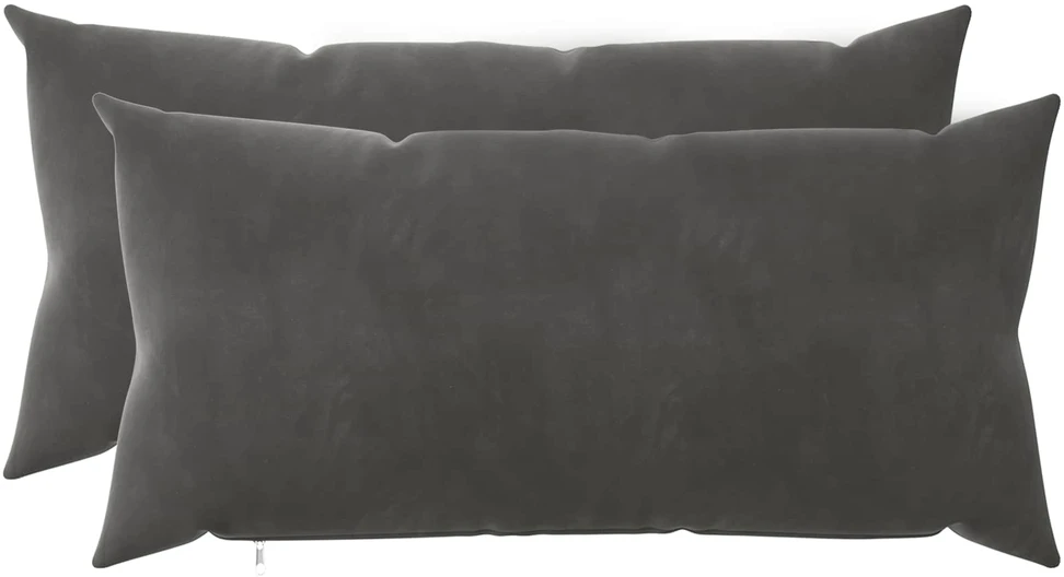 Pagalvėlės užvalkalas 2 pcs HEERLEN Tamsiai pilka 40 x 70 cm