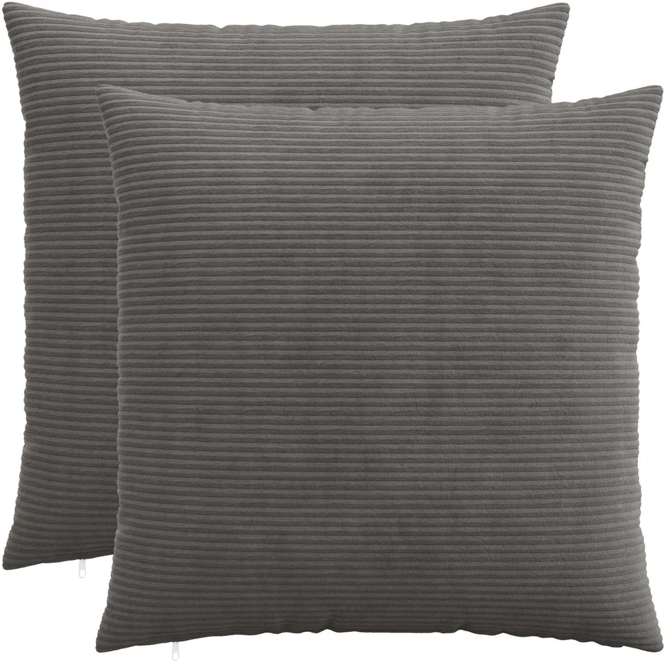 Pagalvėlės užvalkalas 2 pcs HEERLEN Tamsiai pilka 80 x 80 cm