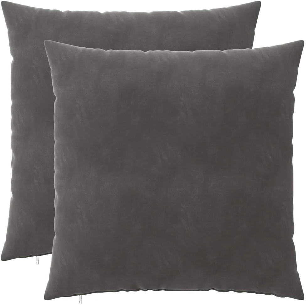 Pagalvėlės užvalkalas 2 pcs HEERLEN Tamsiai pilka 65 x 65 cm