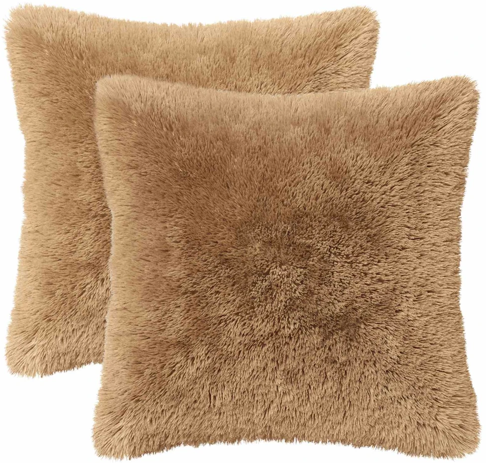 Pagalvėlės užvalkalas 2 pcs HEERLEN Taupe 40 x 40 cm PV pūkinis