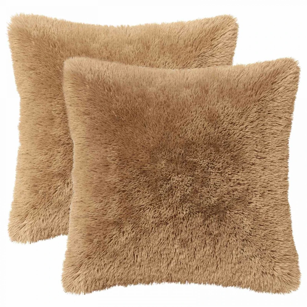 Pagalvėlės užvalkalas 2 pcs HEERLEN Taupe 40 x 40 cm PV pūkinis