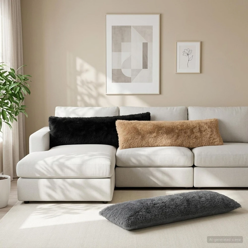 Pagalvėlės užvalkalas 2 pcs HEERLEN Taupe 40 x 145 cm