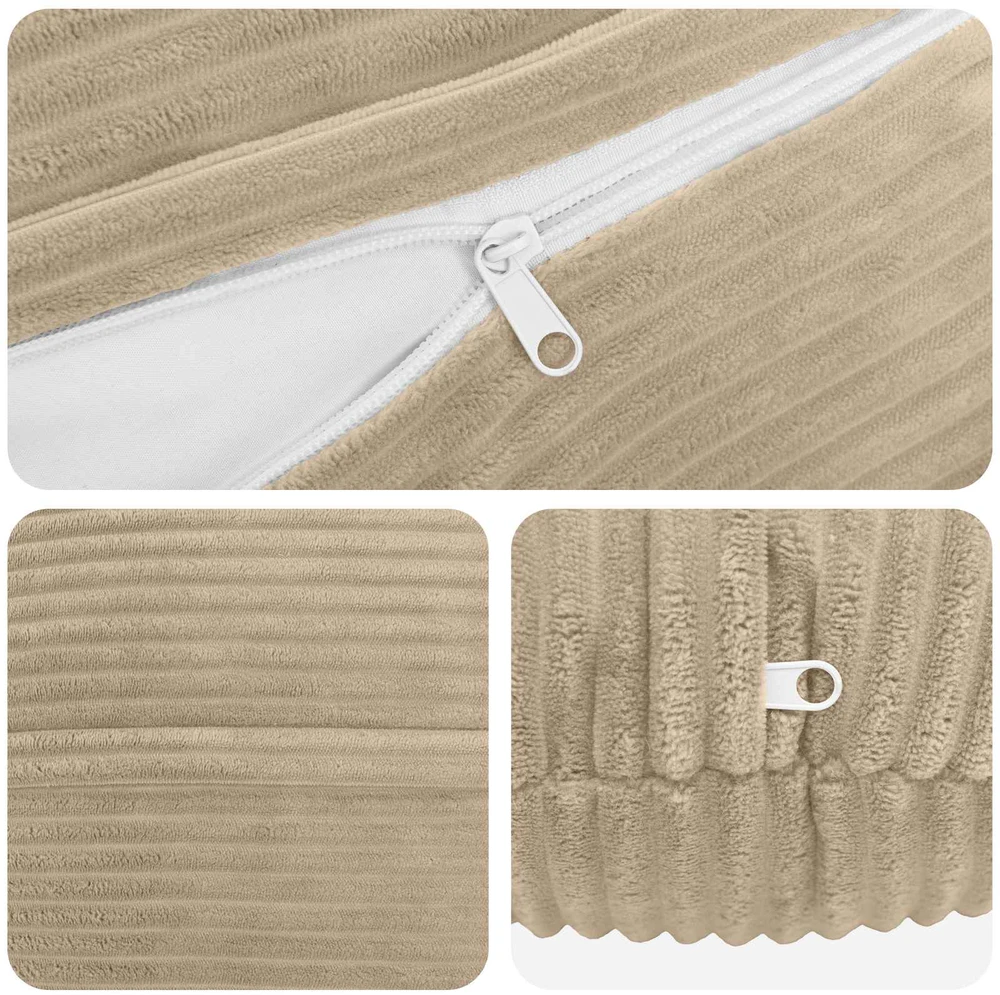 Pagalvėlės užvalkalas 2 pcs HEERLEN Taupe Ø 60 cm mančester