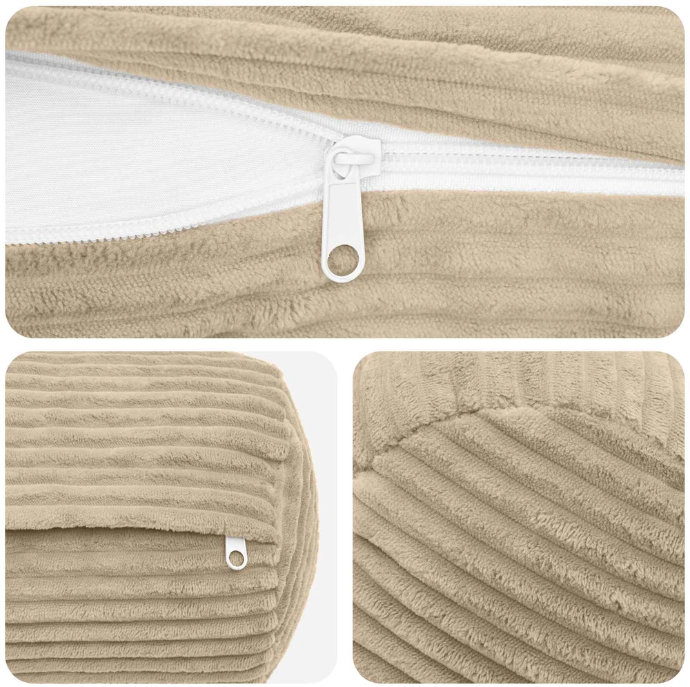 Pagalvėlės užvalkalas 2 pcs HEERLEN Taupe Ø 15 x 40 cm