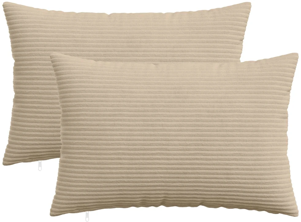Pagalvėlės užvalkalas 2 pcs HEERLEN Taupe 50 x 80 cm mančester
