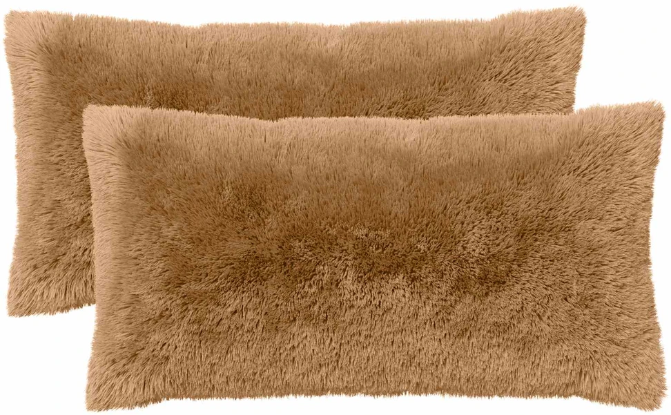 Pagalvėlės užvalkalas 2 pcs HEERLEN Taupe 40 x 70 cm PV pūkinis