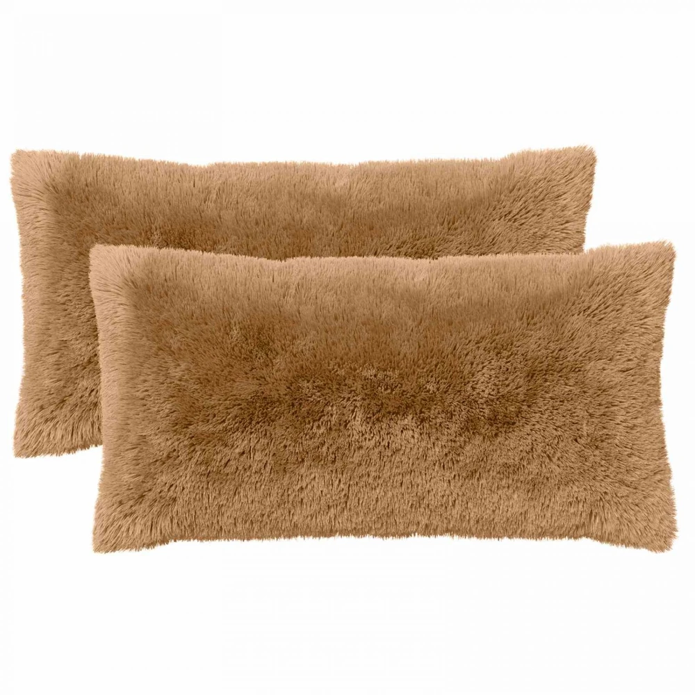 Pagalvėlės užvalkalas 2 pcs HEERLEN Taupe 40 x 70 cm PV pūkinis
