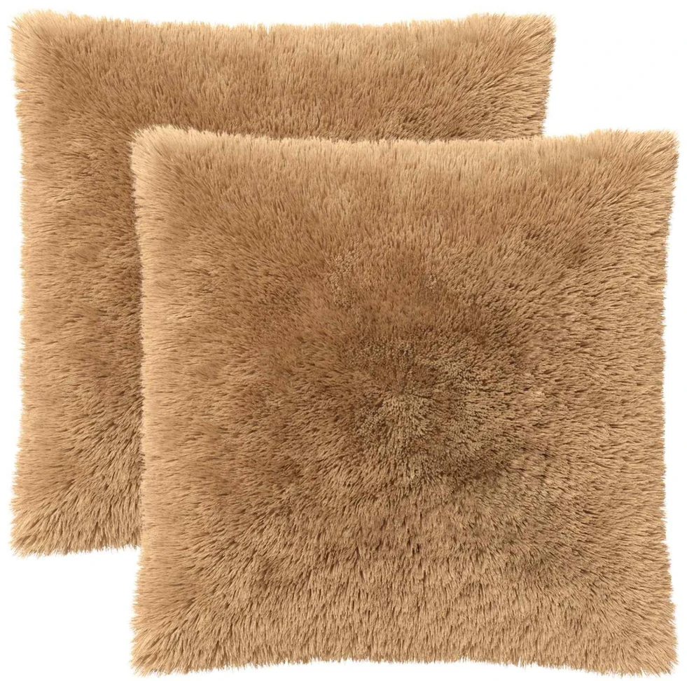 Pagalvėlės užvalkalas 2 pcs HEERLEN Taupe 55 x 55 cm PV pūkinis