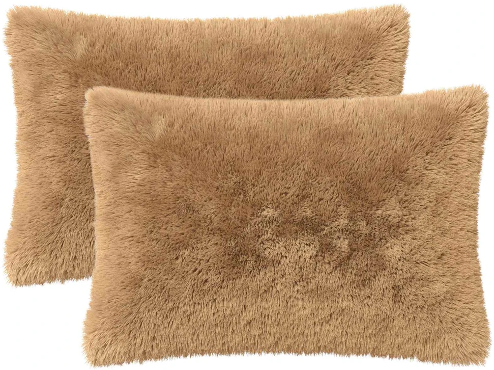 Pagalvėlės užvalkalas 2 pcs HEERLEN Taupe 40 x 60 cm PV pūkinis