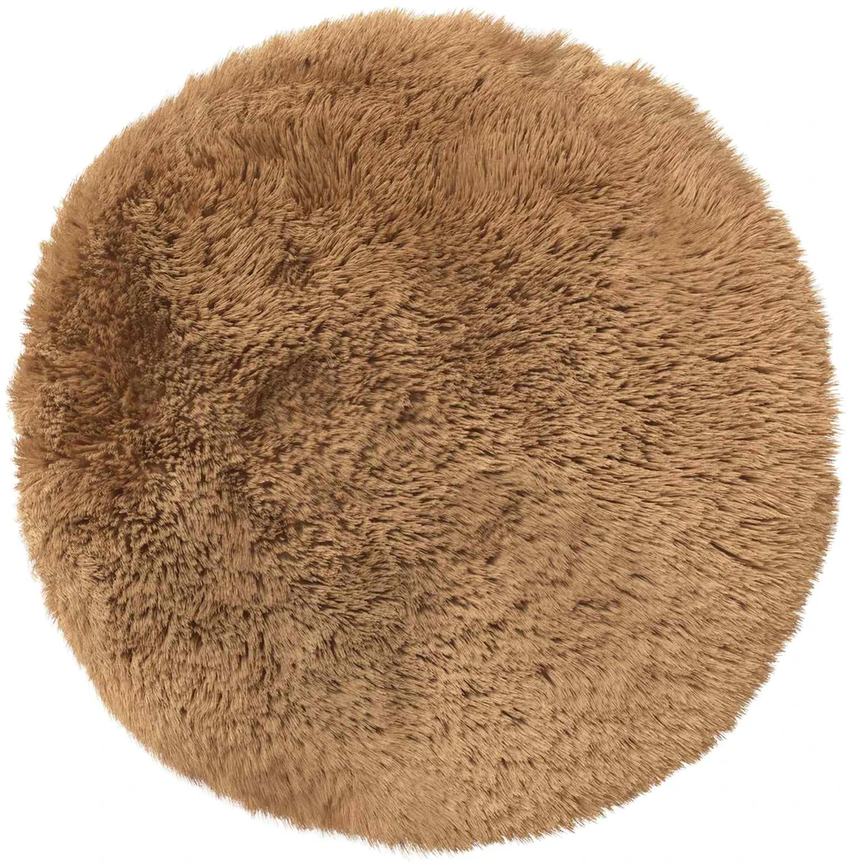 Pagalvėlės užvalkalas 2 pcs HEERLEN Taupe Ø 60 cm PV pūkinis