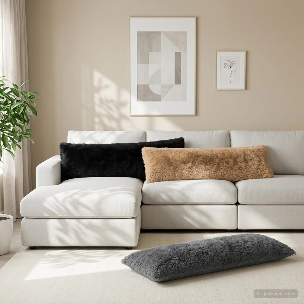 Pagalvėlės užvalkalas 2 pcs HEERLEN Taupe 40 x 145 cm