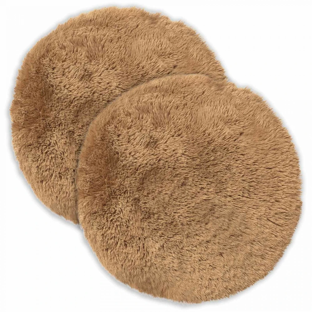 Pagalvėlės užvalkalas 2 pcs HEERLEN Taupe Ø 60 cm PV pūkinis