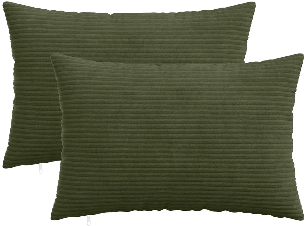 Pagalvėlės užvalkalas 2 pcs HEERLEN Žalia 50 x 80 cm mančester