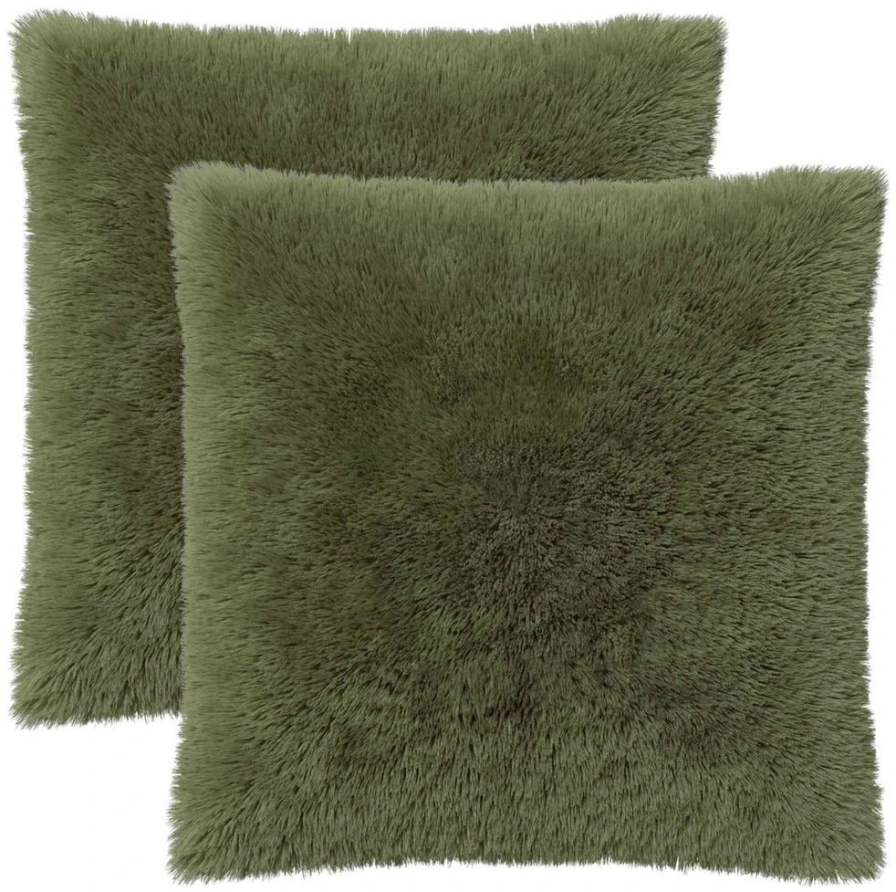 Pagalvėlės užvalkalas 2 pcs HEERLEN Žalia 60 x 60 cm PV pūkinis
