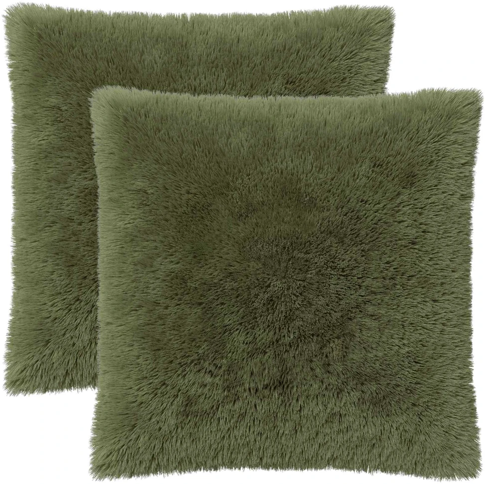 Pagalvėlės užvalkalas 2 pcs HEERLEN Žalia 65 x 65 cm PV pūkinis
