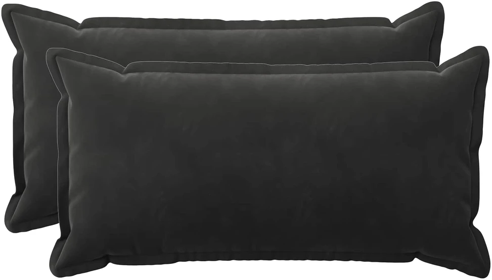 Pagalvėlės užvalkalas 2 pcs HOUTEN Juoda 40 x 70 cm Aksomas