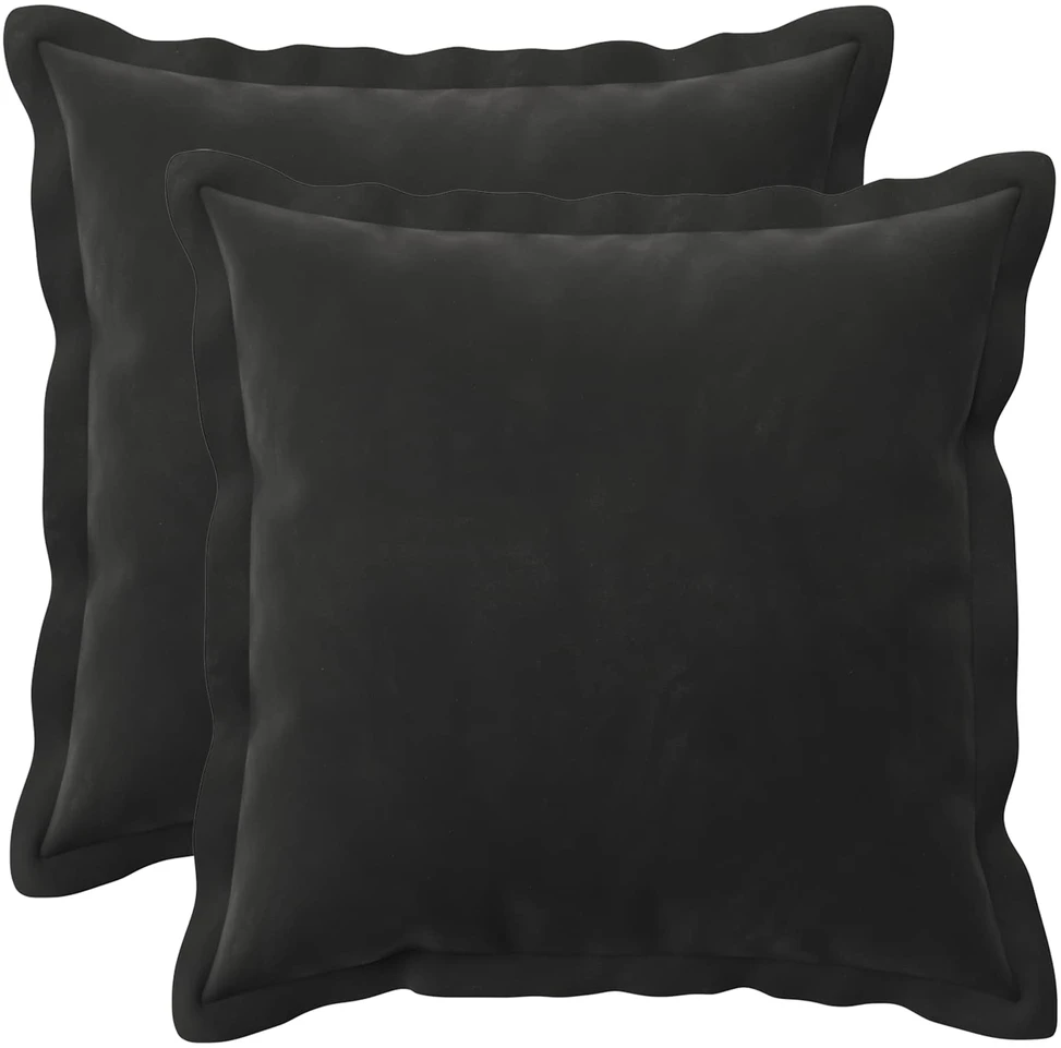 Pagalvėlės užvalkalas 2 pcs HOUTEN Juoda 45 x 45 cm Aksomas