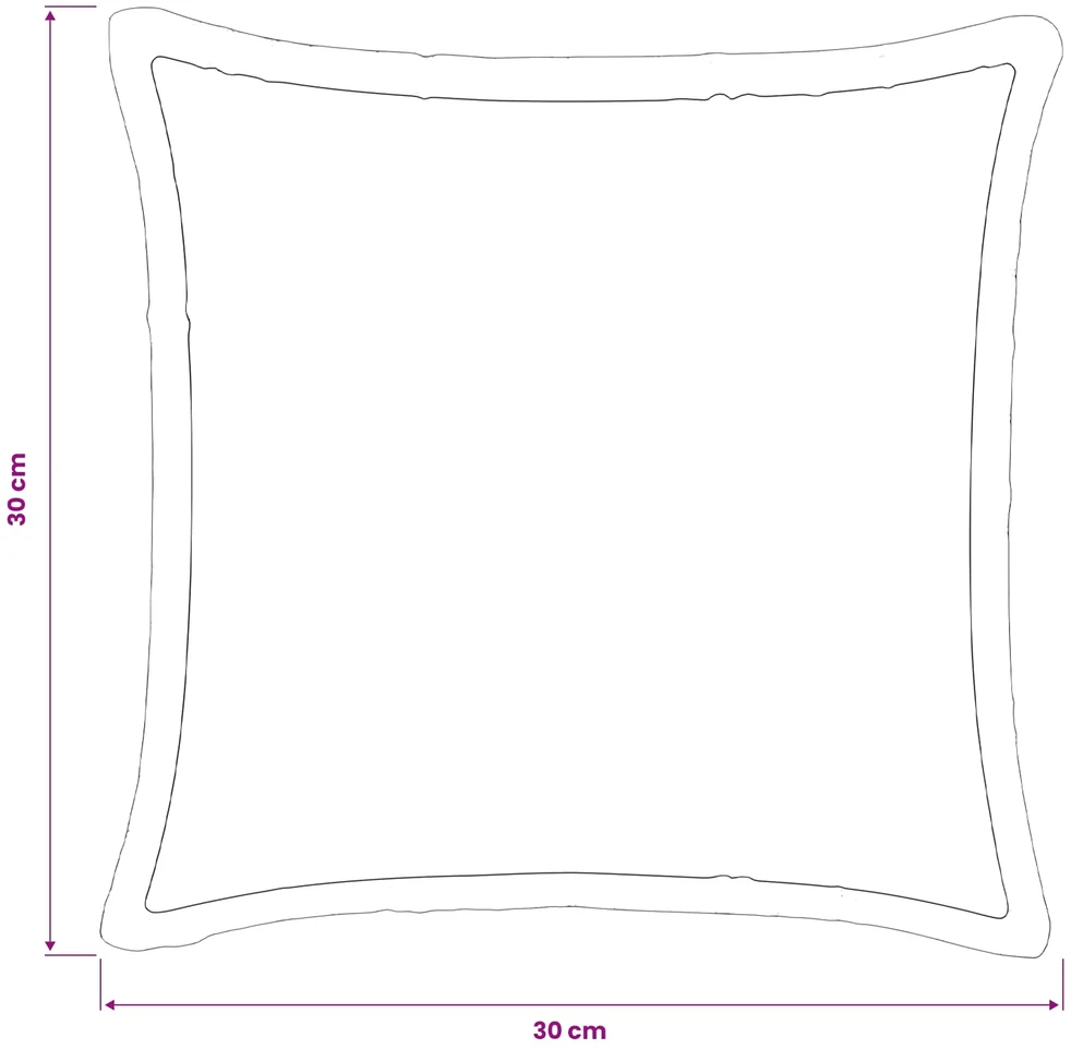Pagalvėlės užvalkalas 2 pcs HOUTEN Juoda 30 x 30 cm Flanelė