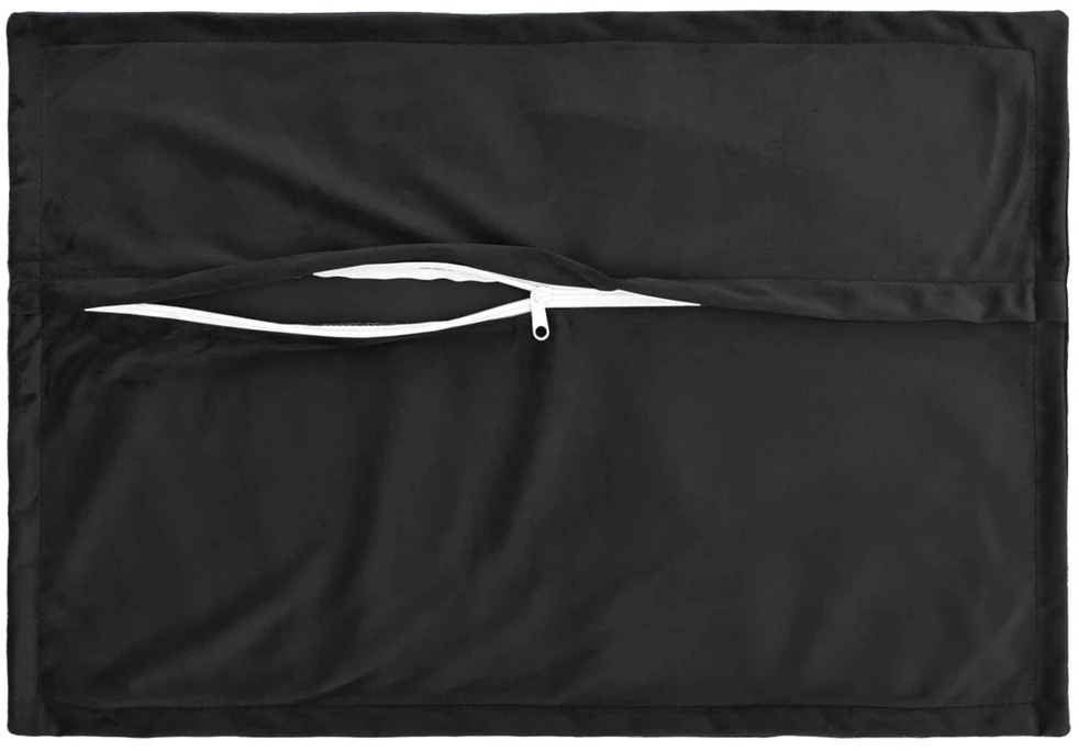 Pagalvėlės užvalkalas 2 pcs HOUTEN Juoda 50 x 75 cm Aksomas