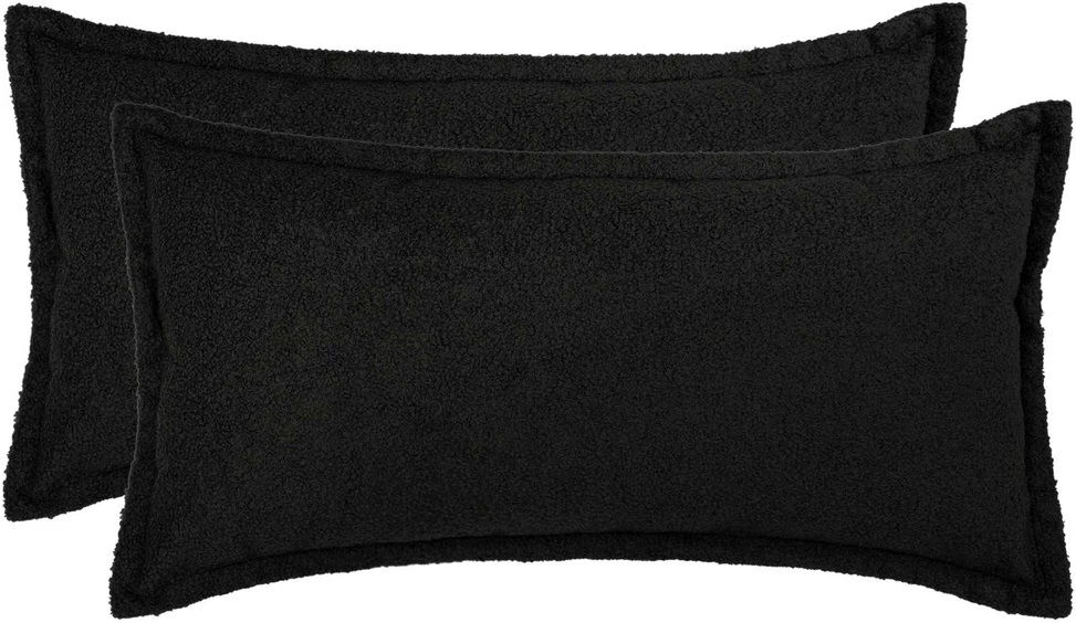 Pagalvėlės užvalkalas 2 pcs HOUTEN Juoda 40 x 80 cm Bouclé