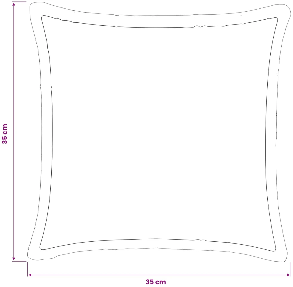 Pagalvėlės užvalkalas 2 pcs HOUTEN Juoda 35 x 35 cm Flanelė