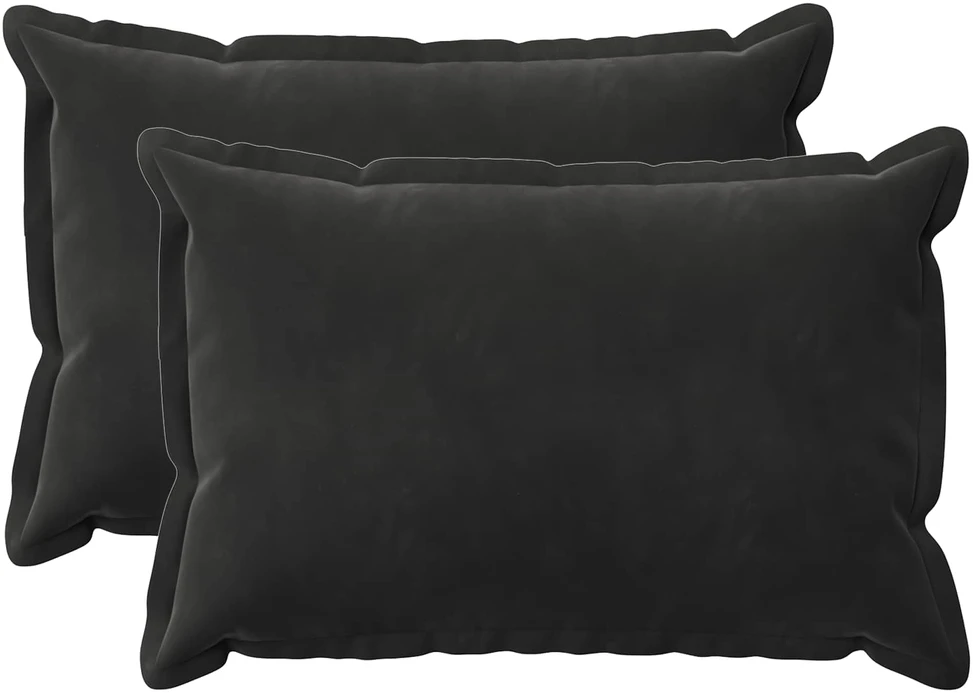 Pagalvėlės užvalkalas 2 pcs HOUTEN Juoda 30 x 50 cm Aksomas
