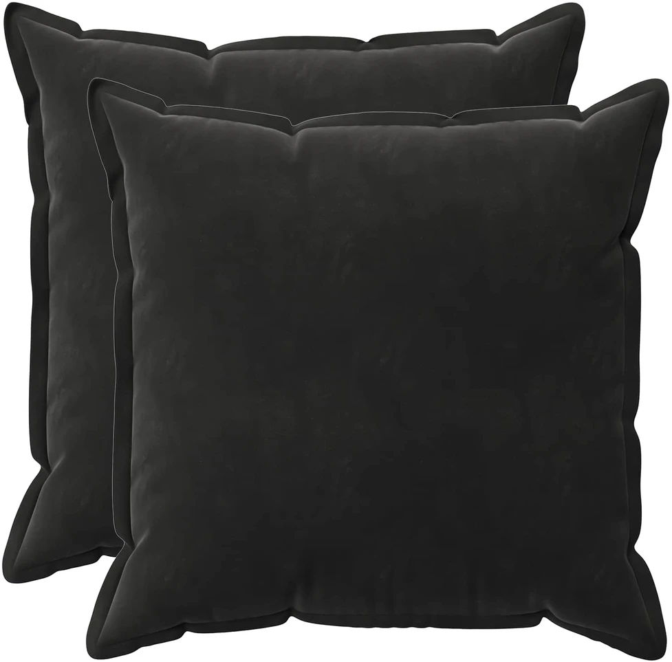 Pagalvėlės užvalkalas 2 pcs HOUTEN Juoda 55 x 55 cm Aksomas
