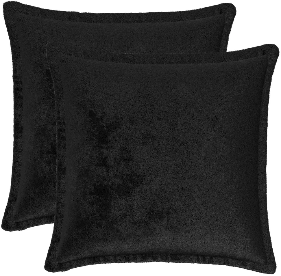 Pagalvėlės užvalkalas 2 pcs HOUTEN Juoda 40 x 40 cm Flanelė