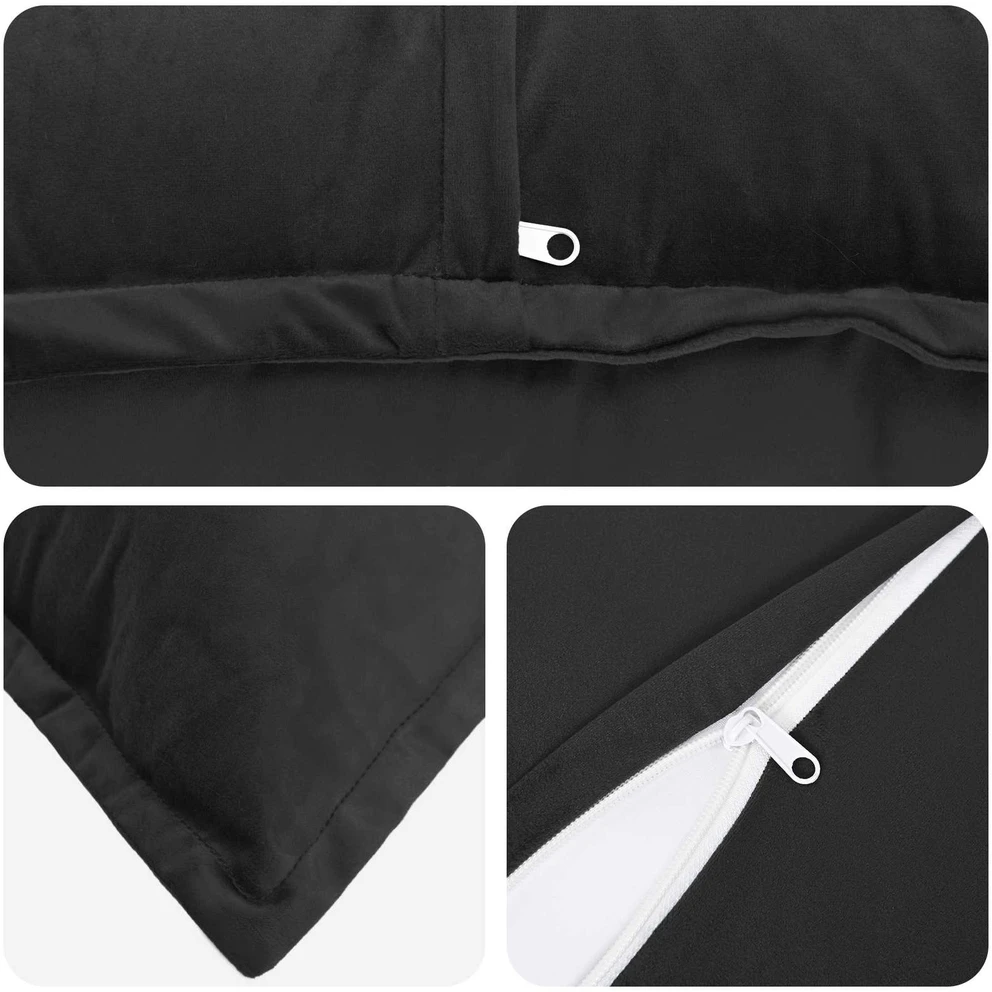 Pagalvėlės užvalkalas 2 pcs HOUTEN Juoda 45 x 45 cm Aksomas