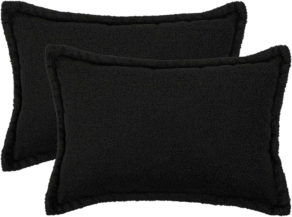 Pagalvėlės užvalkalas 2 pcs HOUTEN Juoda 50 x 75 cm Bouclé